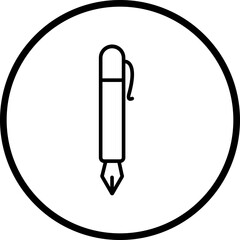 Fountain Pen line icon style