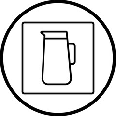 Teapot line icon style