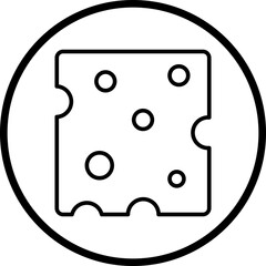 Cheese line icon style
