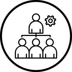 Management Line Icon Style