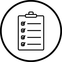 Checklist Line Icon Style