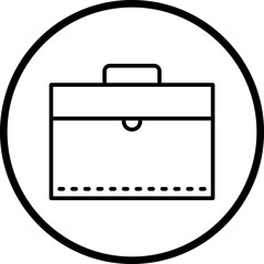 Briefcase Line Icon Style