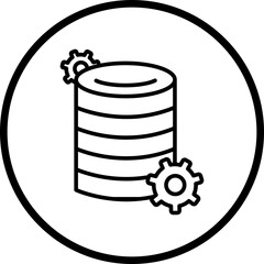 Data Management Line Icon Style