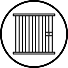 Jail Line Icon Style