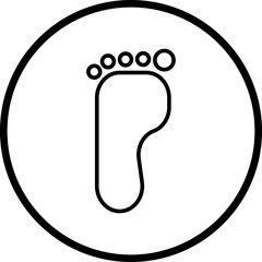 Footprint Line Icon Style