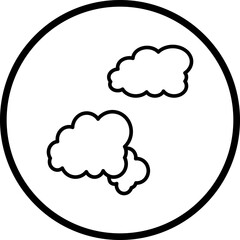 Cloudy Line Icon Style