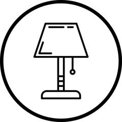 Table Lamp Line Icon Style