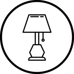Table Lamp Line Icon Style