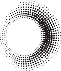 Circular Halftone Dot Pattern Art & Illustration. 