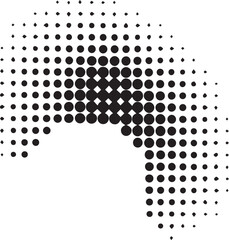 Curved Halftone Dot Pattern. 