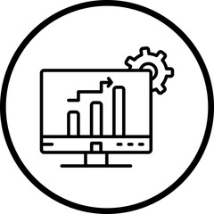 Digital Analysis Line Icon Style