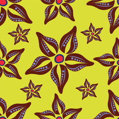 Abstract Handmade Floral textile patterns with digitally enhanced seamless, perfect for wall art, stylish fashion prints, and versatile wrapping paper.
