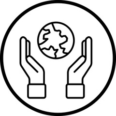 Save World Line Icon Style