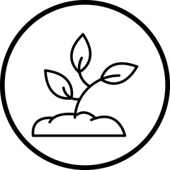 Sprout Line Icon Style
