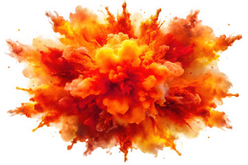 A vivid explosion of orange and red hues against a dark background, creating a dynamic and intense visual impact that conveys strength and energy.