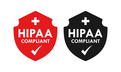 HIPAA Complient certified design logo template illustration