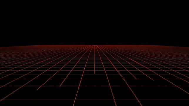 Red grid pattern on black background