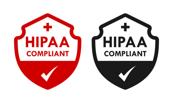 HIPAA Complient certified design logo template illustration