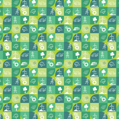 Renewable seamless background in go green design concept