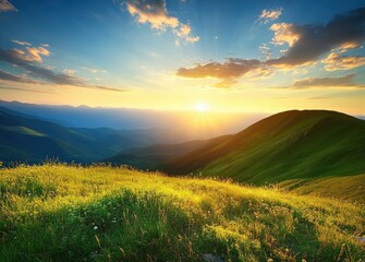 Majestic Mountain Sunset View