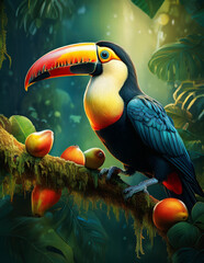 Plakat toucan in the jungle