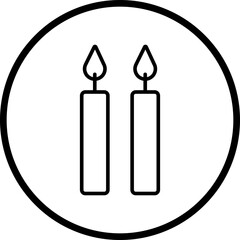 Candle Line Icon Style