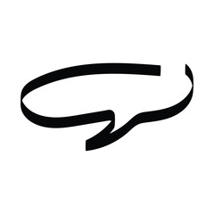 Speech Bubble Abstract Brush Stroke Design