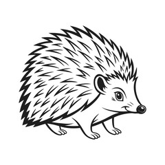 Animal spine hedgehog cartoon vector art silhouette