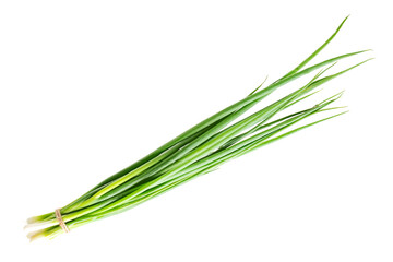 Fresh Green Onions Bunch Isolated on White Background