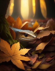 lizard on a leaf