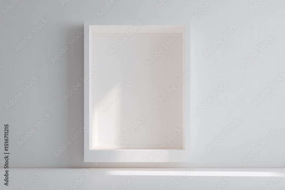 Aufkleber minimalistic isolated window or door against plain white background emphasizing clean lines and open