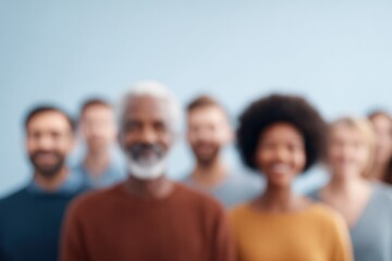 Obraz premium minimalistic portrait of diverse group of people