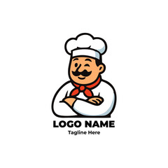 Chef logo, chef theme, food brand, kitchen cartoon, cooking art for gourmet vector, restaurant identity, chef face branding, culinary design mascot, illustration

