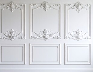 Ornate white wall panels
