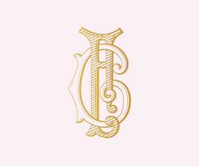 Obraz premium CF, FC, logo CF, Letter CF, Monogram CF, Wedding Monogram, Wedding Logo, Logo Design , Monogram Vintage