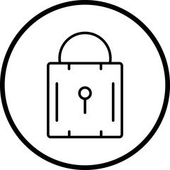 Lock Line Icon Style