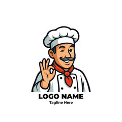 business mascot illustration design character concept bakery cooking promotion