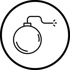 Bomb Line Icon Style