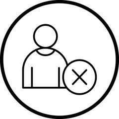 Denial Line Icon Style