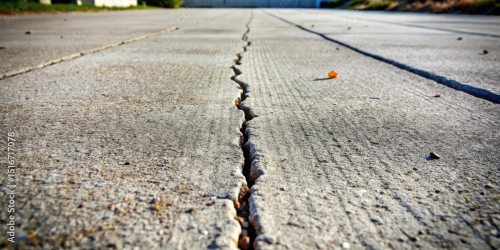 Poster A Longitudinal Crack in a Concrete Surface Reveals Underlying Aggregate and Subtle Textural Variations