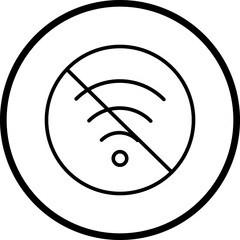 Connection Lost Line Icon Style