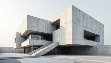 Modern concrete building architecture design