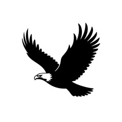 Obraz premium Powerful Eagle Silhouette Illustration - Freedom Symbol
