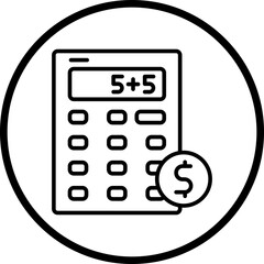 Calculating Line Icon Style