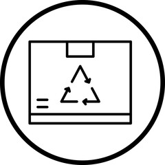 Package Recycle Line Icon Style