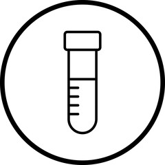 Test Tubes Line Icon Style
