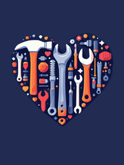 Heart Shaped Tools for Dad