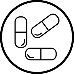 Pills Line Icon Style