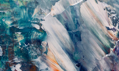 Naklejka premium Abstract art background . Hand painting artwork on canvas .