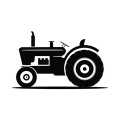 Tractor Silhouette Vector Illustration – Farm Equipment Icon for Agriculture and Rural Design Concepts